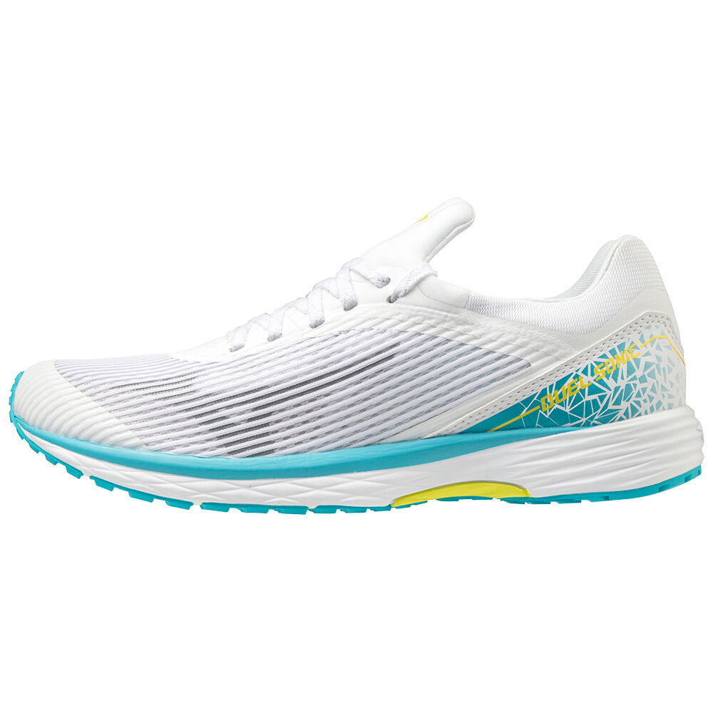 Womens Mizuno Duel Sonic Running Shoes White/Blue Philippines (CGRJTD935)